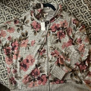 Maurice’s floral zip up sweater